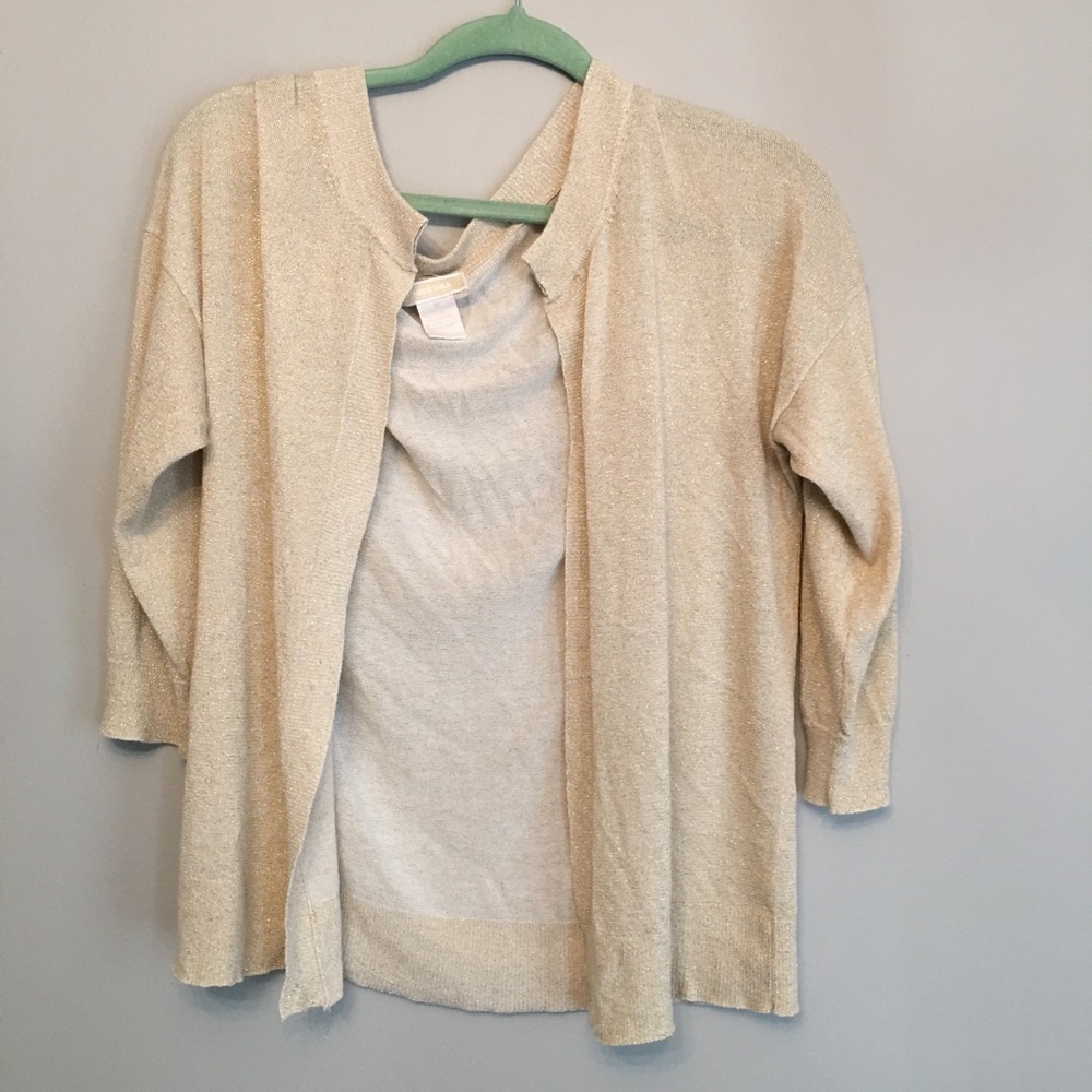 Gold cardigan size medium